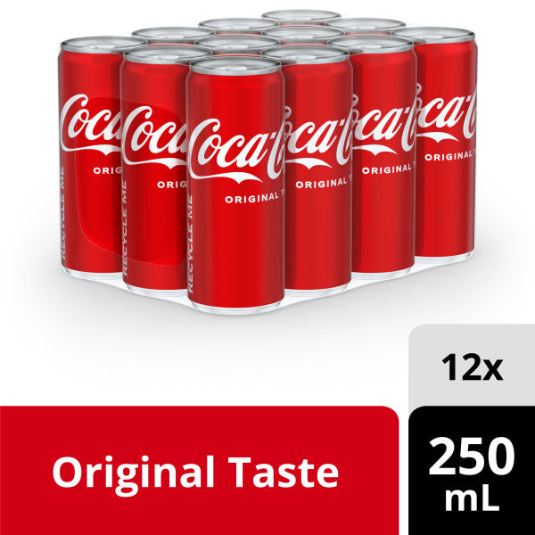 Coca Cola Slim Can 250 ml 12-Pcs Case