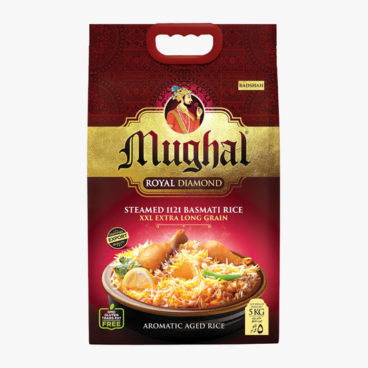 Mughal Royal Diamond Steamed 1121 Basmati Rice, 5kg