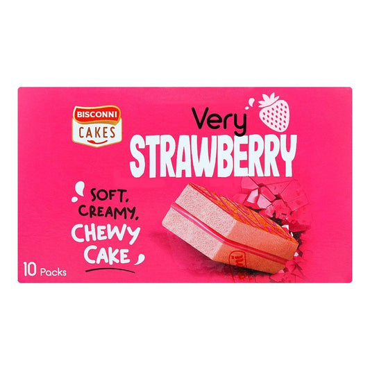Bisconni Very Strawberry Chewy Cake 10 Pack