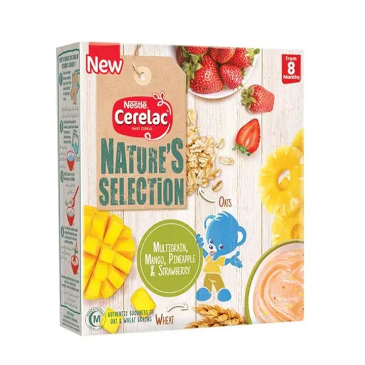 Nestle Cerelac Natures Selection Multigrain Mango Pineapple & Strawberry, 175g