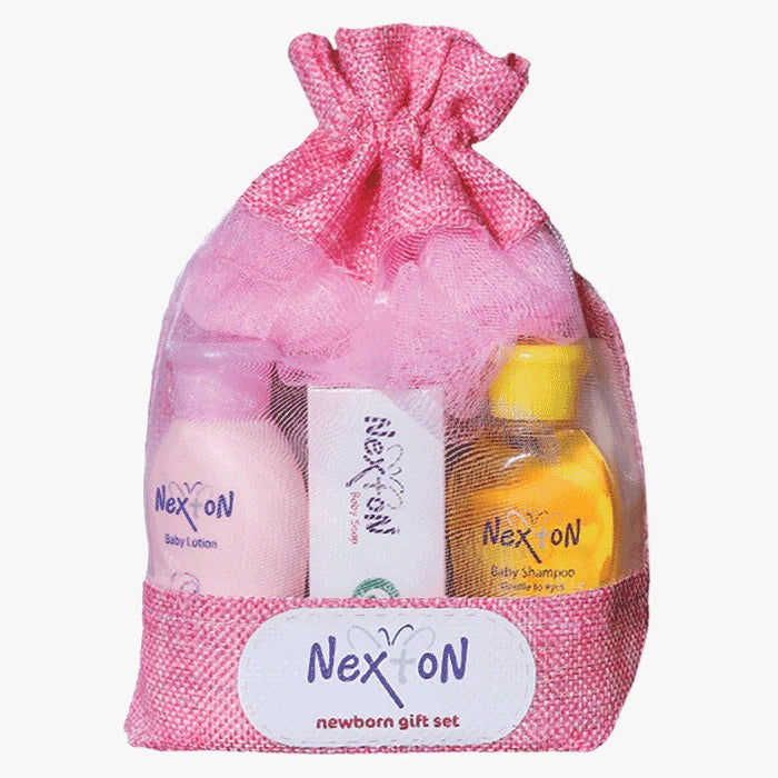 Nexton New Born Gift Set, 6 Pieces, Pink