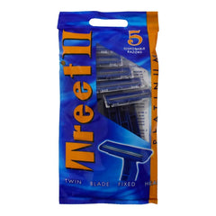 Treet-II Disposable Razor, Blue 5-Pack Bag