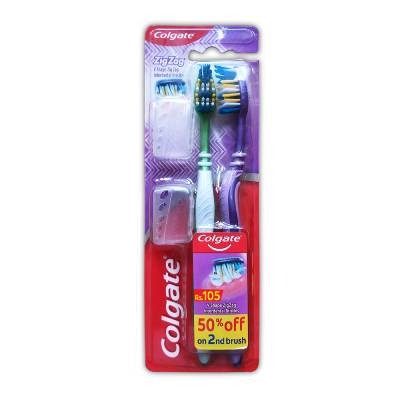 Colgate Zig Zag Medium Tooth Brush 2pcs