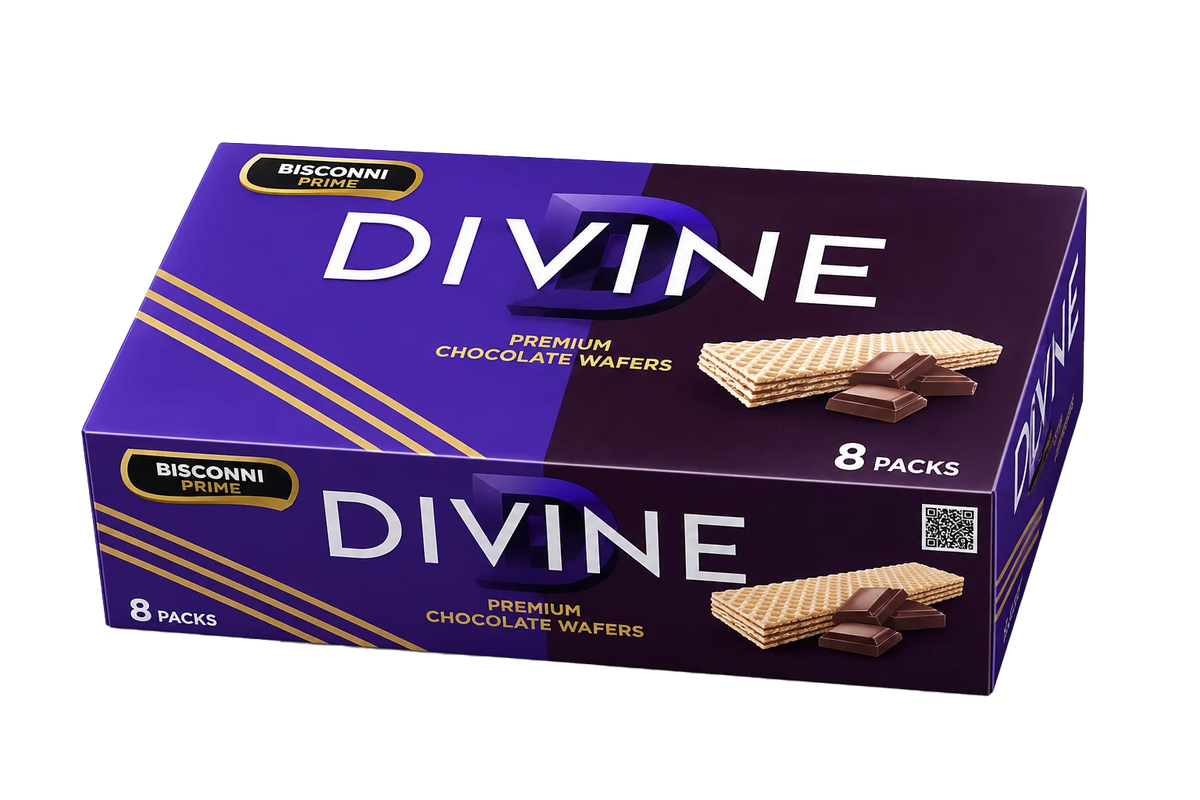 Bisconni Divine Premium Chocolate Waffers 8pcs Box