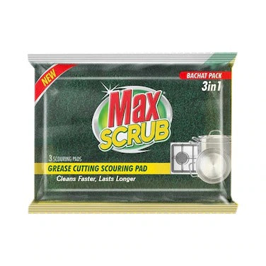 Max Scrub 3-In-1 Scouring Pad -3-Pack