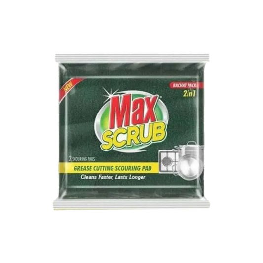 Max Scrub 2-In-1 Scouring Pad -2-Pack