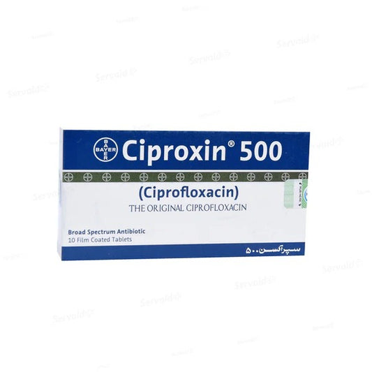 CIPROXIN 500MG TABLETS 10S