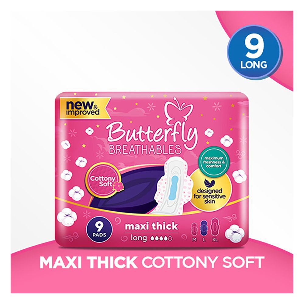 Butterfly Breathables Maxi Thick Long 9S