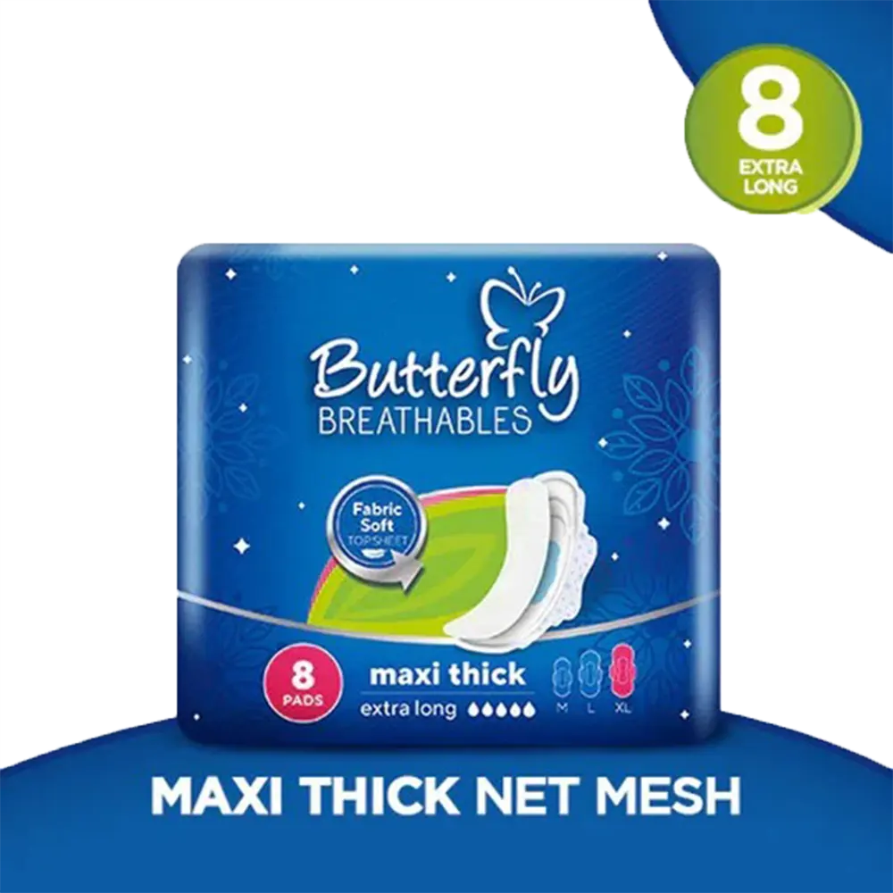 Butterfly Breathables Maxi Thick Extra Long 8S