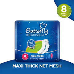 Butterfly Breathables Maxi Thick Extra Long 8S