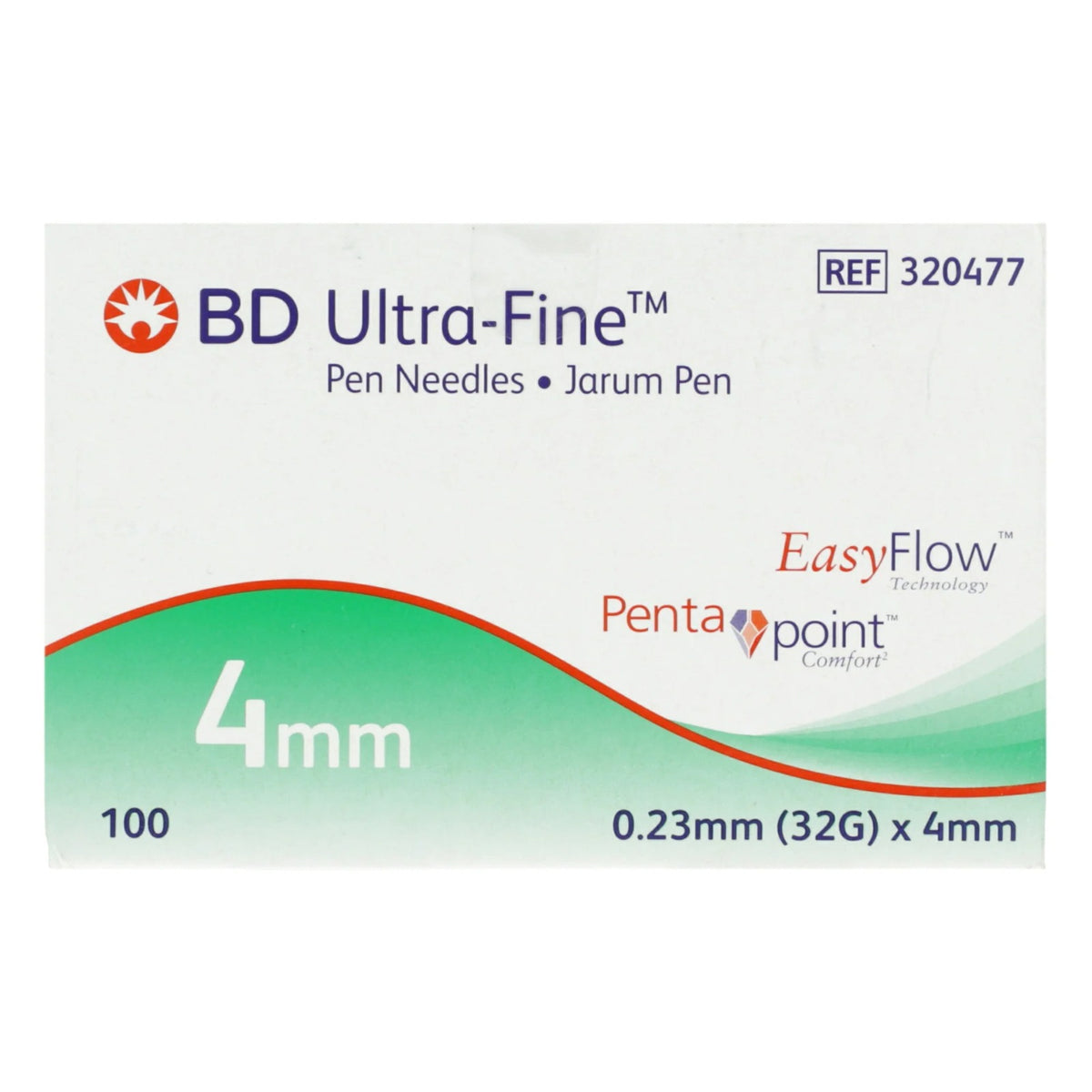 BD ULTA FINE PEN NEEDLES 4MM 100S