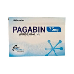 PAGABIN 75MG CAPSULES 7S