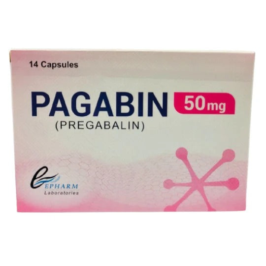PAGABIN 50MG CAPSULES 7S