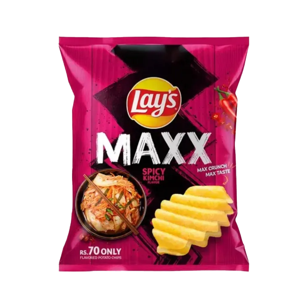 Lays Maxx Spicy Kimchi Chips Rs 70