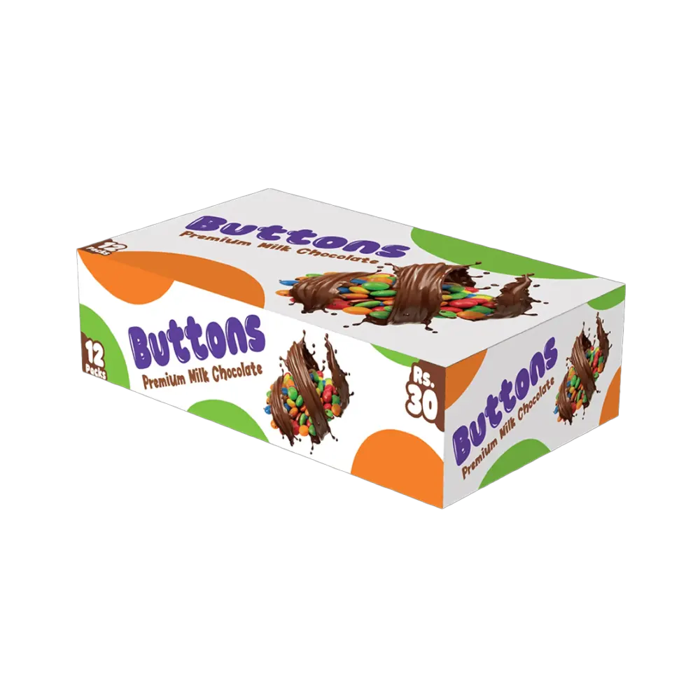 Candyland Buttons Premium Milk Chocolate 12pcs Box