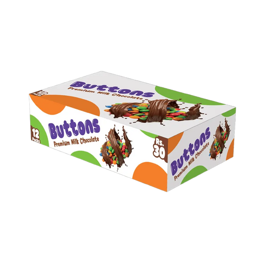 Candyland Buttons Premium Milk Chocolate 12pcs Box