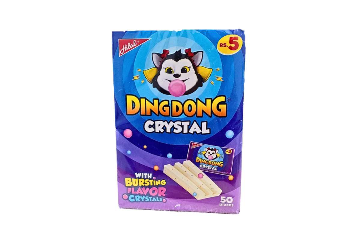 Hilal Ding Dong Crystal Bubble Gum 50pcs Box