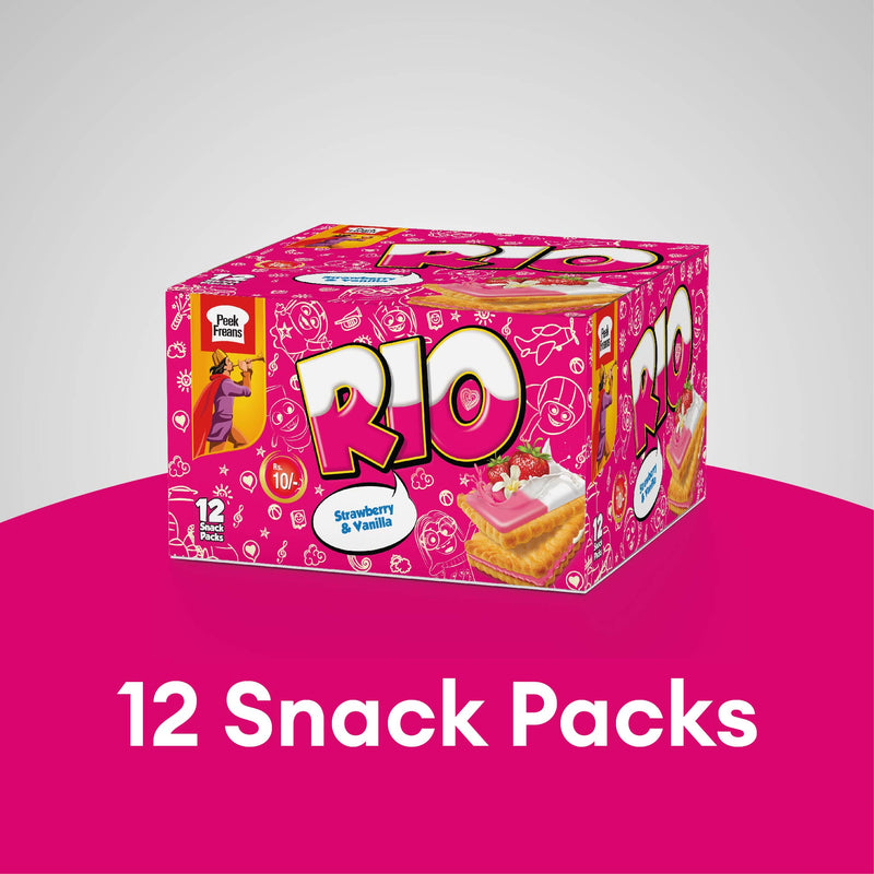 Peek Freans RIO Strawberry & Vanilla Biscuit Snack Pack 24's