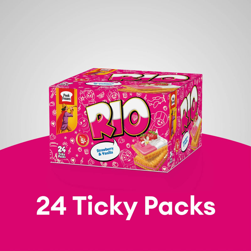 Peek Freans RIO Strawberry & Vanilla Biscuit Ticky Pack