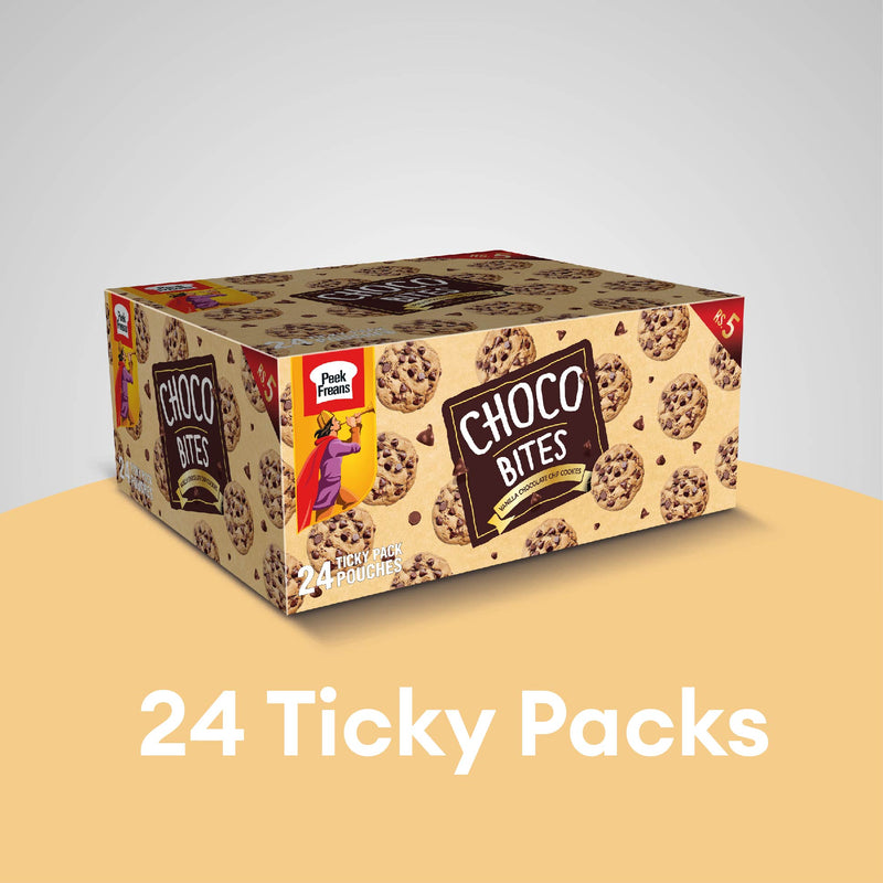Peek Freans Choco Bites Vanilla Chocolate Chip Cookies Ticky Pack