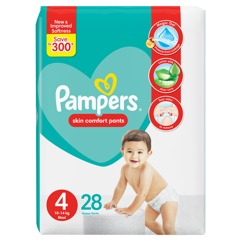 Pampers Pants Diapers Medium Size 4, (28 count)