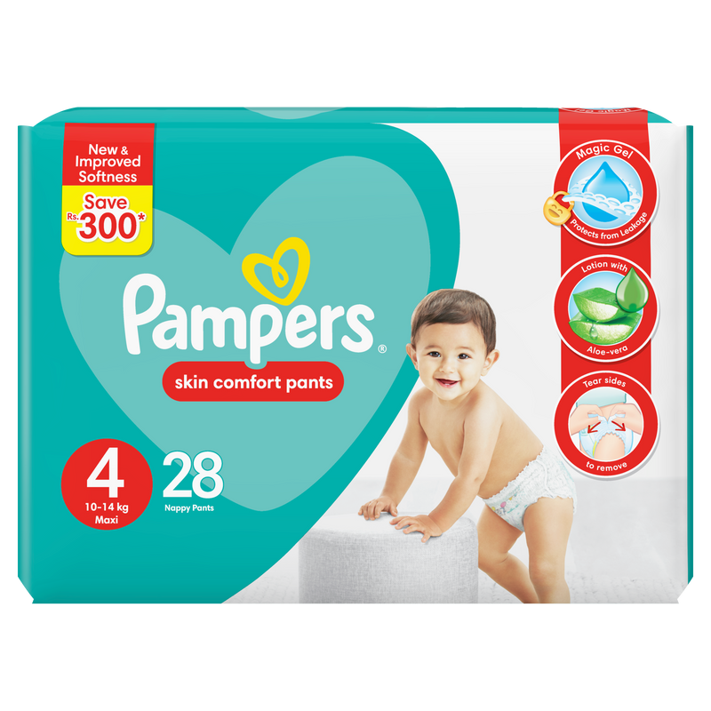 Pampers Pants Diapers Medium Size 4, (28 count)