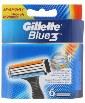 Gillette Blue 3 Cartridges 6pcs