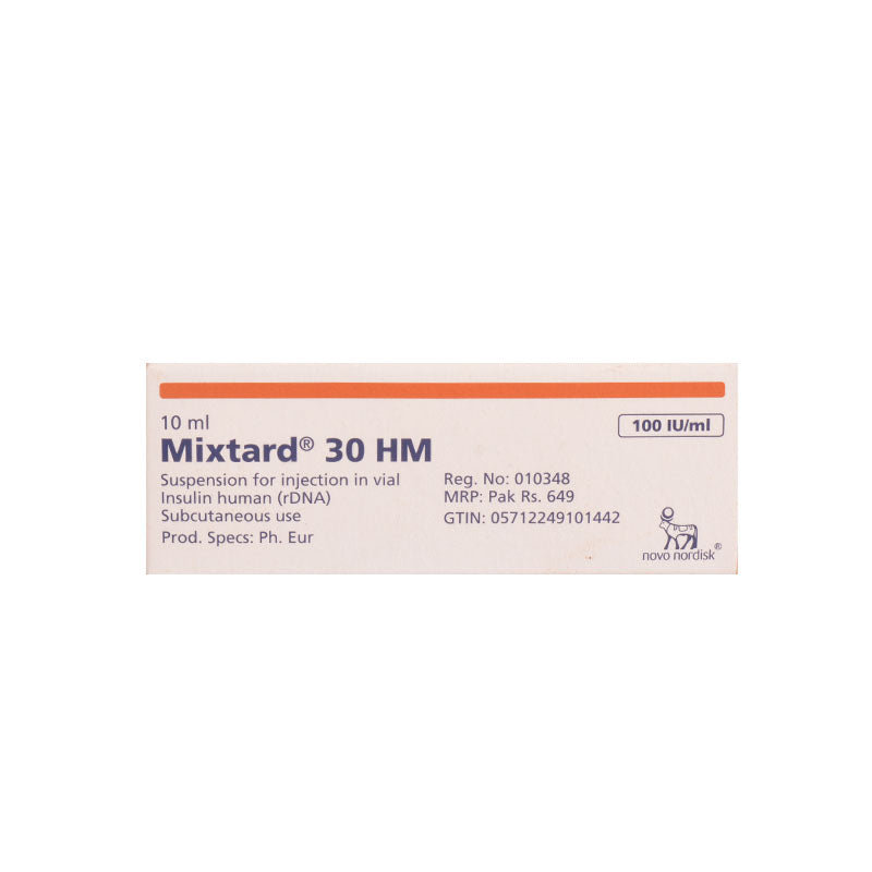 Mixtard 30 HM Injection 100IU 1 Vialx10ml