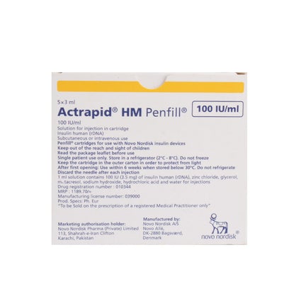 ACTRAPID PENFILL (3ML)-Strip