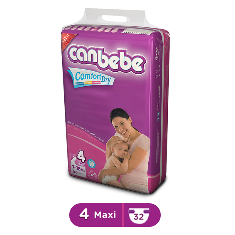 Canbebe Super Maxi Diaper Size 4 32 Pcs (7-18 Kg)