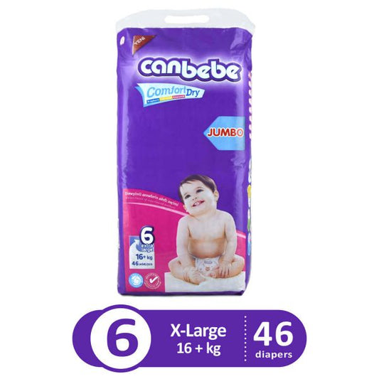 Canbebe jumbo size 6 extra large 16+kg 46pcs