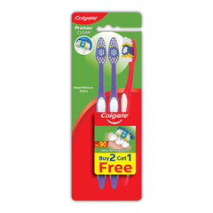 Colgate Premier Clean Medium Tooth Brush 3 Pcs