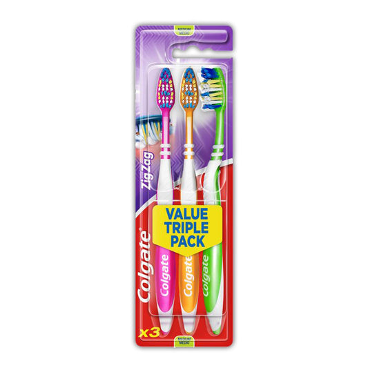 Colgate Zig Zag Soft Tooth Brush 3pcs