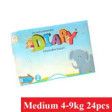 Diapy Disposable Diapers Medium 4 To 9kg 24pcs