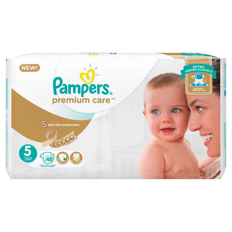 Pampers Premium Care Diapers Maxi Size 5 (48 pcs)