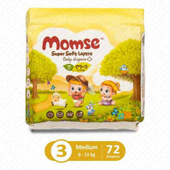 Momse Baby Diapers Medium 72pcs