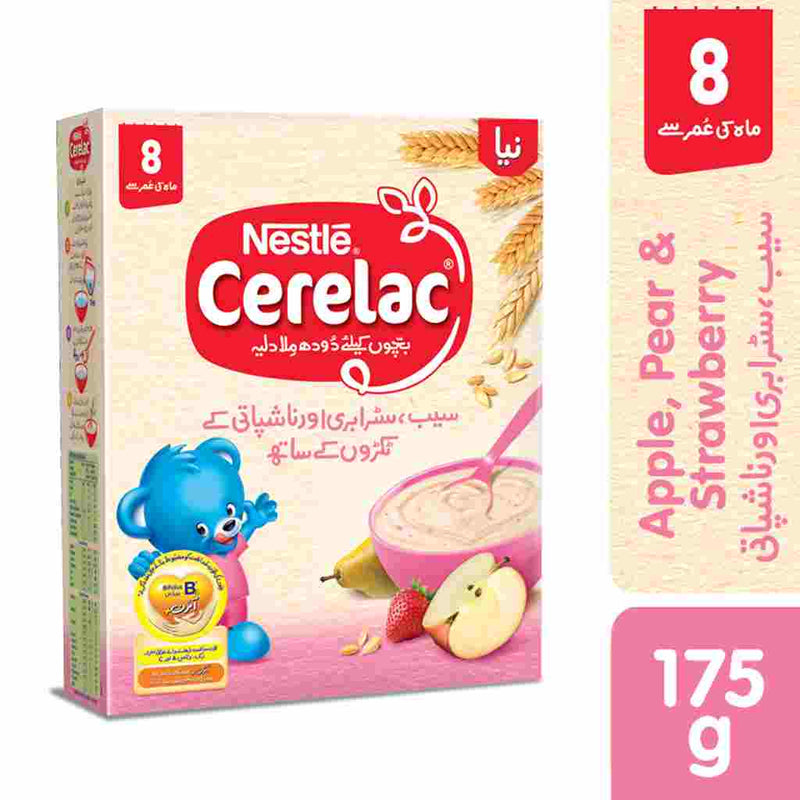 Nestle Cerelac Apple Strawberry & Peach Baby Food 175gm
