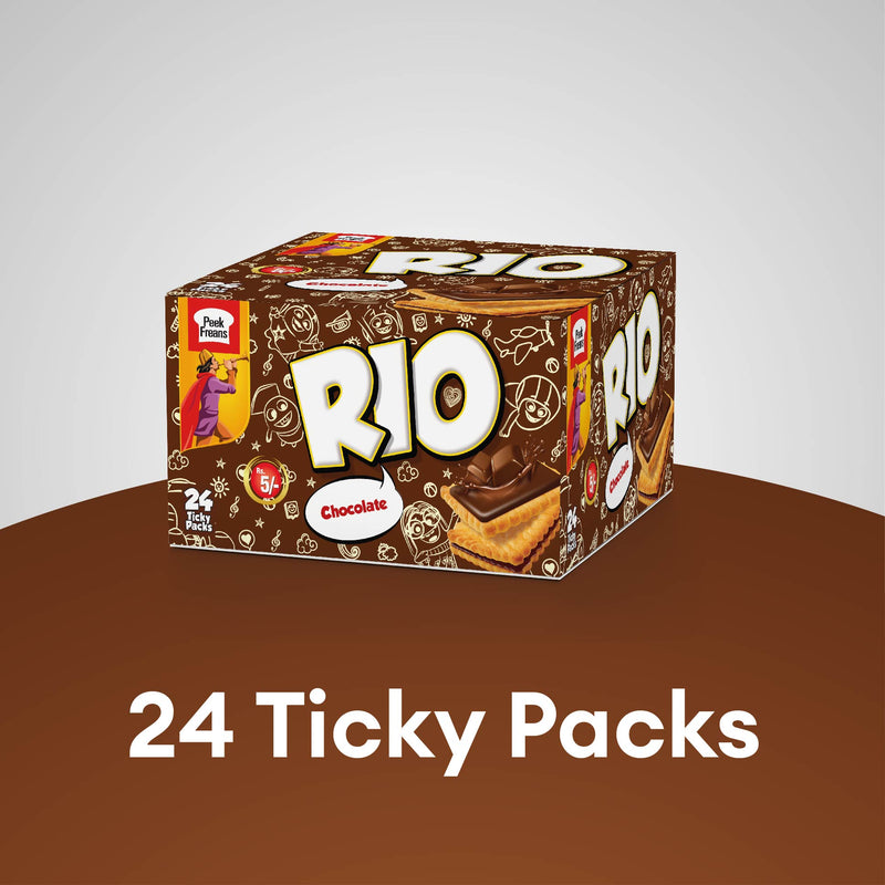 Peek Freans RIO Chocolate Biscuit Ticky pack Box