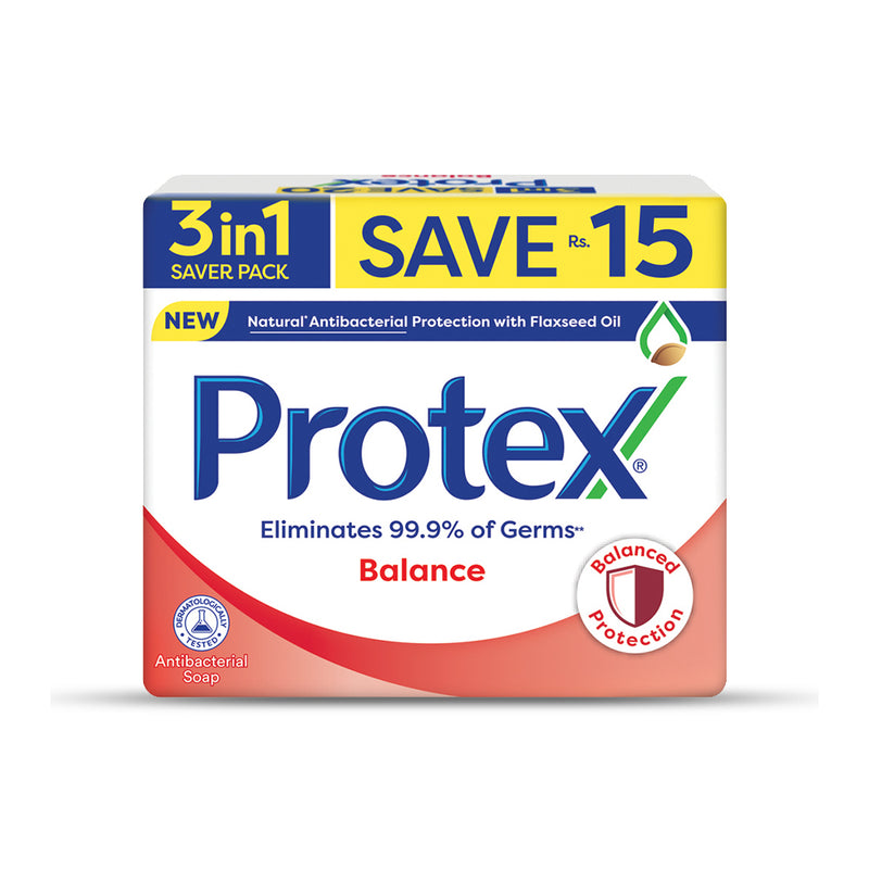 Protex Bar Soap Balance 3 in 1 Saver Pack 95gm