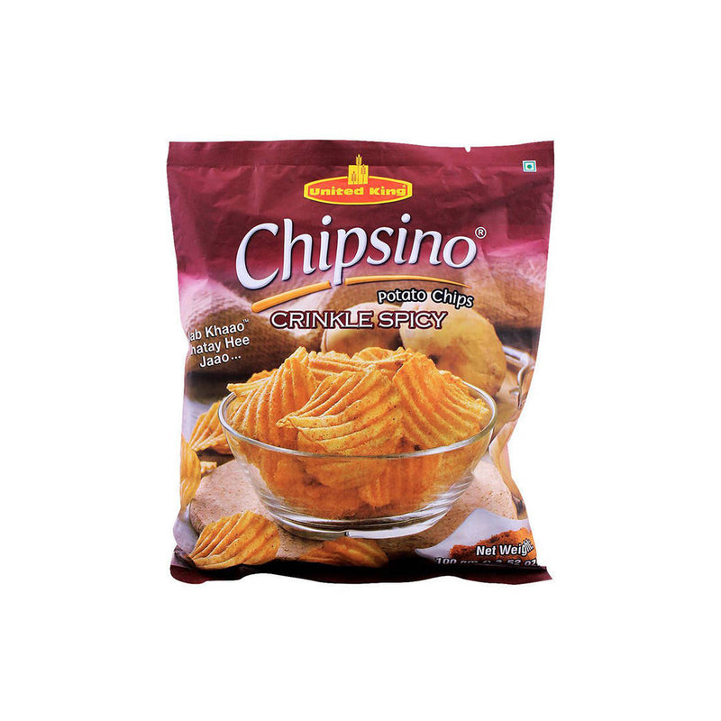 United King Chipsino Crinkle Spicy Chips 100gm