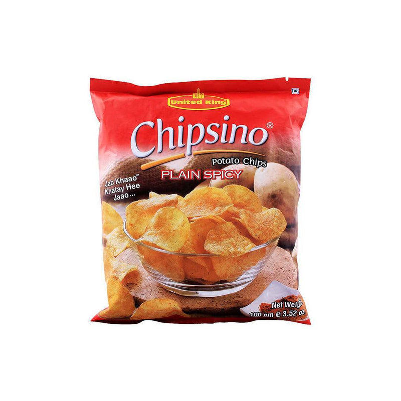 United King Chipsino Plain Spicy Chips 100gm