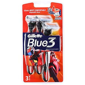 Gillette Blue 3 Bag Of 3 Red Pack of 1
