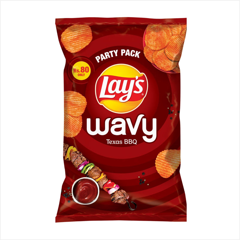 Lays Wavy BBQ Chips Rs 80