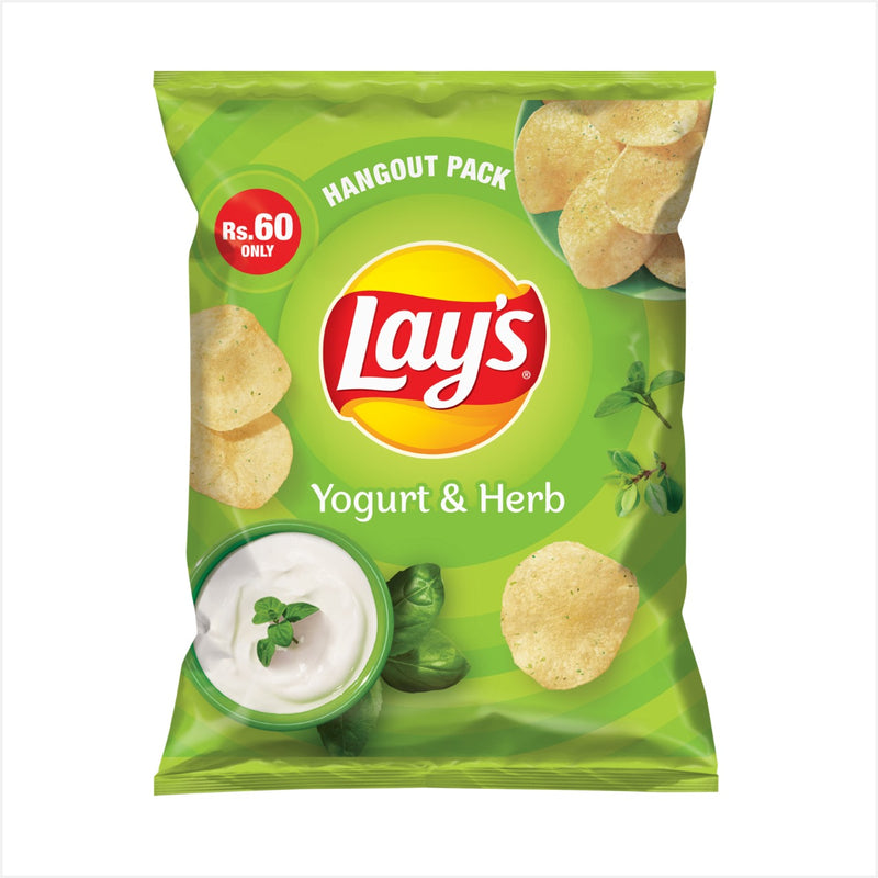 Lays Yougurt & Herb Chips Rs 60
