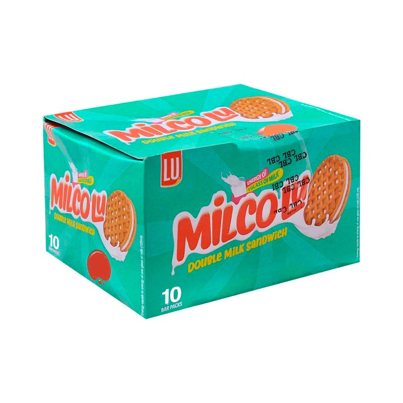 Lu Milcolu Double Milk Sandwich Biscuits Snack Pack Box