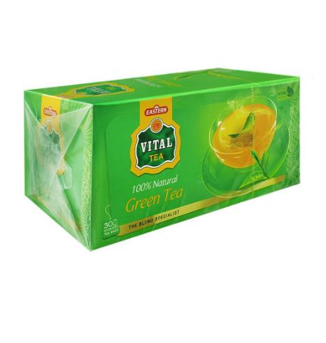 Vital Green Tea Bags Plain Natural 30 pcs Box