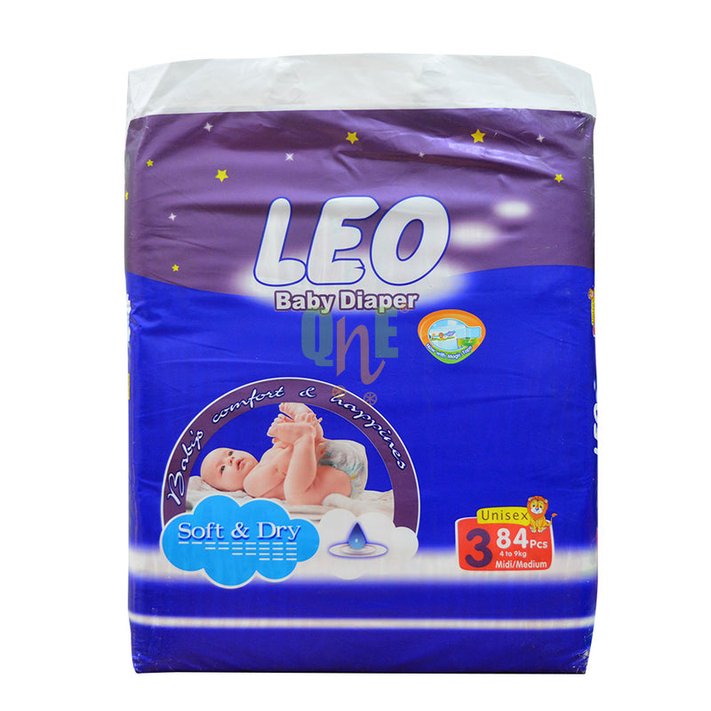 Leo Baby Diaper Medium Mega Pack  Size 3 84's
