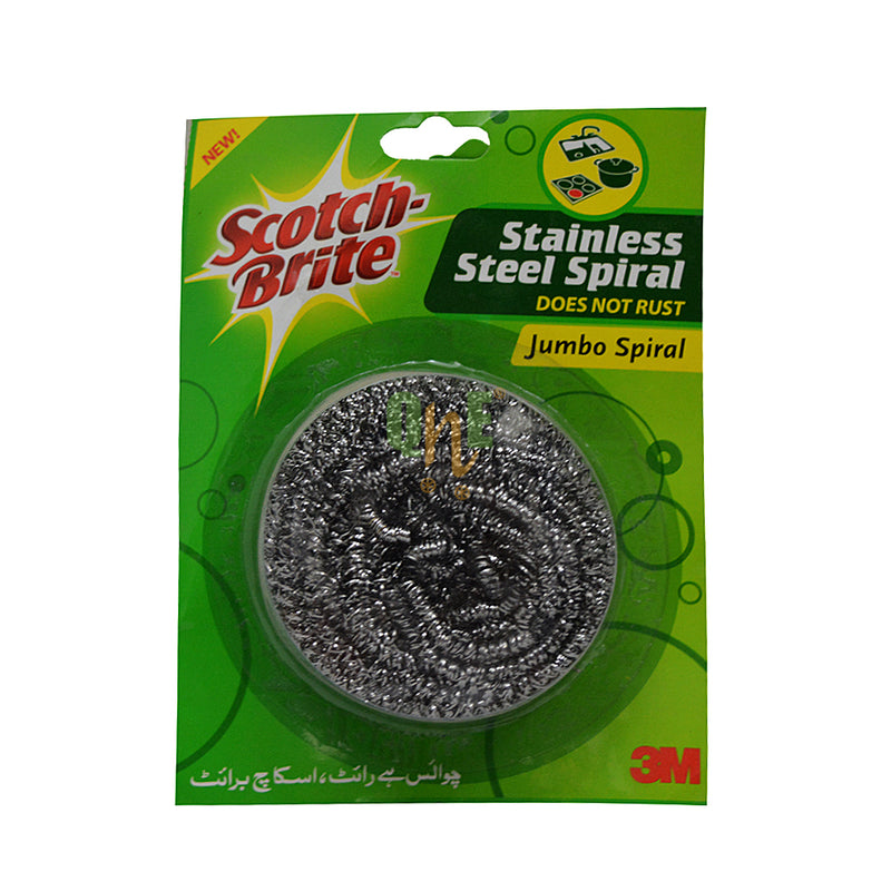 Scotch Brite Stainless Steel Spiral Jumbo 1 Pack (247017)