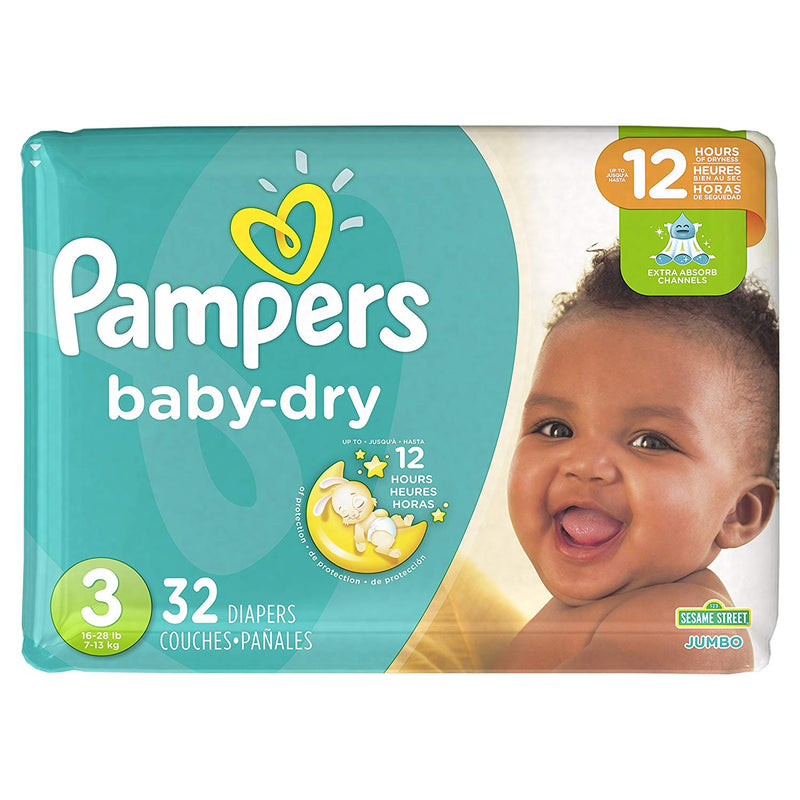 Pampers Baby Dry Diaper Jumbo S-3 (30 Pcs)