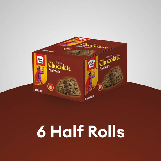 Peek Freans Chocolate Sandwich Biscuit Half Roll Box